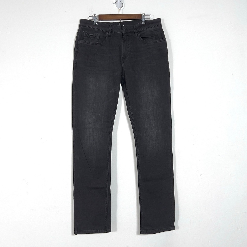Buffalo David Bitton Jeans Ash-X Slim Stretch Mens Sz 33x34 Black Rinse NWT - Picture 1 of 13
